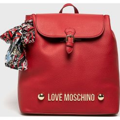 Love Moschino - Plecak. Czerwone plecaki damskie marki Love Moschino, z materiału. Za 919,90 zł.