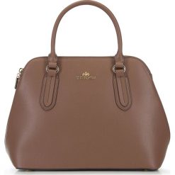 Torebka damska. Szare kuferki damskie Wittchen, w paski, ze skóry, eleganckie, bez dodatków. W wyprzedaży za 399,90 zł.