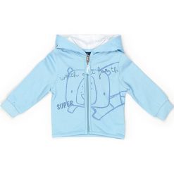 Bluza dresowa w kolorze błękitnym. Niebieskie bluzy niemowlęce Street Monkey, z bawełny. W wyprzedaży za 49,95 zł.