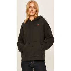 Levi's - Bluza. Czarne bluzy damskie Levi's®, s, bez wzorów, z bawełny, bez rękawów, z kapturem. Za 279,90 zł.