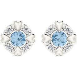Złote kolczyki-wkrętki z diamentami i syntetycznymi akwamarynami. Szare kolczyki damskie Art of Diamond & Co., z diamentem, złote. W wyprzedaży za 439,95 zł.