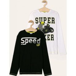 Blukids - Longsleeve dziecięcy 140-158 cm (2 pack). Białe t-shirty chłopięce Blukids, z nadrukiem, z bawełny, z długim rękawem. W wyprzedaży za 49,90 zł.