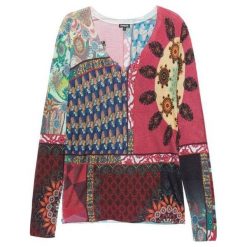 Desigual sweter damski Jers Michelle S wielokolorowy. Swetry damskie Desigual, s, bez wzorów, bez rękawów, bez kaptura. Za 349,00 zł.