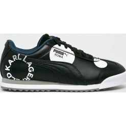 Puma - Buty Roma Polkadot x Karl Lagerfeld. Czarne buty sportowe damskie Puma, bez wzorów, ze skóry, sportowe. W wyprzedaży za 379,90 zł.