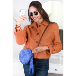Kurtka damska HOMERA. Pomarańczowe kurtki damskie Kurtka damska HOMERA, bez wzorów, eleganckie, bez kaptura. W wyprzedaży za 139,00 zł.