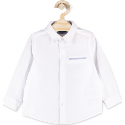 Koszula. Białe koszule chłopięce marki ELEGANT BABY BOY, z bawełny, z długim rękawem. Za 49,90 zł.