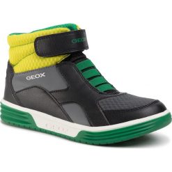 Sneakersy GEOX - J Argonat B.B J0229B 0FE14 C0802 DD Black/Lime. Czarne trampki chłopięce Geox, bez wzorów, ze skóry ekologicznej, na rzepy. W wyprzedaży za 199,00 zł.