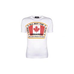 T-shirty z krótkim rękawem Dsquared S74GD0379. Białe t-shirty męskie Dsquared, s, bez wzorów, bez kołnierzyka, krótkie. Za 489,00 zł.