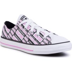 Trampki CONVERSE - Ctas Ox Black/Peon 667208C Black/Peony Pink/White. Różowe trampki dziewczęce Converse, bez wzorów, z gumy, na sznurówki. W wyprzedaży za 159,00 zł.
