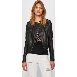 Guess Jeans - Kurtka. Czarne kurtki damskie Guess Jeans, s, z aplikacjami, z wiskozy, krótkie. Za 639,90 zł.