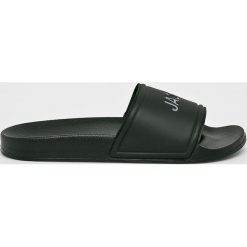 Jack & Jones - Klapki. Szare kapcie męskie Jack & Jones, bez wzorów, z gumy. Za 89,90 zł.