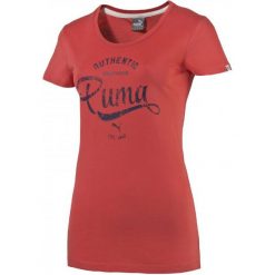 Puma Koszulka Damskastyle Personal Best Athl T Cayenne S. Różowe bluzki sportowe damskie marki Puma, s, z napisami, ze skóry. W wyprzedaży za 75,00 zł.