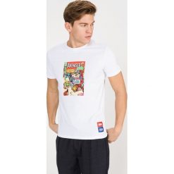 Jack & Jones Avengers Koszulka Biały. Białe podkoszulki męskie Jack & Jones, xxl, z nadrukiem, z bawełny, z krótkim rękawem. Za 87,95 zł.
