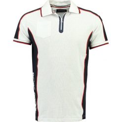 Koszulka polo w kolorze białym. Białe koszulki męskie Stone Goose, m, w paski, z bawełny, bez rękawów. W wyprzedaży za 98,95 zł.