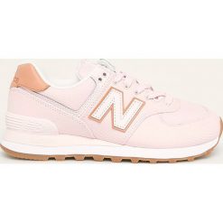 New Balance - Buty WL574SCA. Różowe buty sportowe damskie New Balance, bez wzorów, z gumy, sportowe. W wyprzedaży za 269,90 zł.