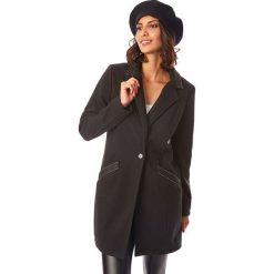 Płaszcz w kolorze czarnym. Czarne płaszcze damskie Snowie Collection, xl, bez wzorów. W wyprzedaży za 182,95 zł.