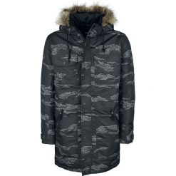 Vans Nichols MTE Tiger Camo Płaszcz czarny. Czarne płaszcze męskie marki Vans, l, bez wzorów, bez kaptura. Za 324,90 zł.