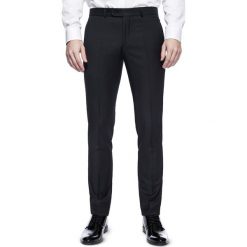 Spodnie MAURIZIO GDGS900200. Niebieskie spodnie garniturowe męskie Giacomo Conti, s, bez wzorów, z wełny, eleganckie. Za 799,00 zł.