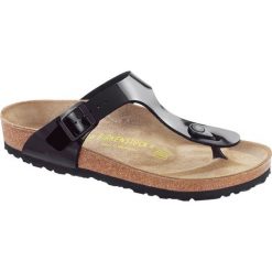 Birkenstock - Japonki Gizeh. Czarne klapki damskie Birkenstock, bez wzorów, z gumy, bez obcasa, na obcasie. Za 289,90 zł.