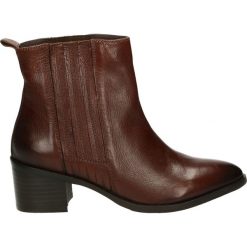 Botki - 8K263 COW BRO. Brązowe botki damskie skórzane Venezia. Za 299,00 zł.