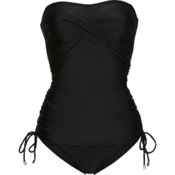 Tankini z topem bandeau (2 części) bonprix czarny. Czarne stroje kąpielowe damskie bonprix, bez wzorów. Za 109,99 zł.
