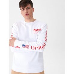 Bluza NASA - Biały. Białe bluzy męskie House, s, bez wzorów, bez kołnierzyka, bez rękawów, bez kaptura. Za 99,99 zł.