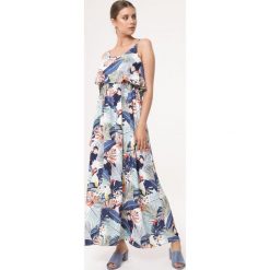 Biała Sukienka Delphinium. Białe sukienki damskie Born2be, na spacer, na lato, s, bez wzorów, z okrągłym kołnierzem, bez rękawów, maxi. Za 99,99 zł.