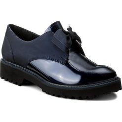 Oxfordy SERGIO BARDI - Arcade SS127332018RB 607. Niebieskie jazzówki damskie marki Sergio Bardi, z lakierowanej skóry, na płaskiej podeszwie. W wyprzedaży za 219,00 zł.