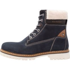 Darkwood Botki sznurowane dark blue. Niebieskie buty zimowe damskie Darkwood, z materiału, na sznurówki. W wyprzedaży za 293,30 zł.