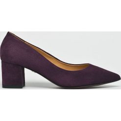 Solo Femme - Czółenka. Fioletowe buty ślubne damskie marki Solo Femme, ze skóry, na obcasie. W wyprzedaży za 239,90 zł.