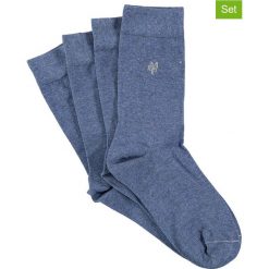 Skarpety (4 pary) w kolorze niebieskim. Niebieskie skarpetki damskie . W wyprzedaży za 39,95 zł.