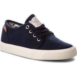 Tenisówki PEPE JEANS - Traveler Washed PBS30354 Washed Navy 576. Niebieskie półbuty dziewczęce Pepe Jeans, bez wzorów, z jeansu, na sznurówki. W wyprzedaży za 109,00 zł.