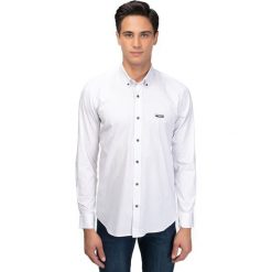 Koszula w kolorze białym. Białe koszule męskie GALVANNI, s, bez wzorów, button down, bez rękawów. W wyprzedaży za 159,95 zł.