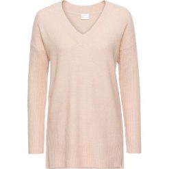 Sweter z dekoltem w serek bonprix matowy beżowy. Szare swetry klasyczne damskie marki Reserved, l, z dekoltem w serek. Za 79,99 zł.