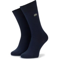 Skarpety Wysokie Unisex LACOSTE - RA6300 Marine 166. Niebieskie skarpetki damskie Lacoste, z elastanu. W wyprzedaży za 39,00 zł.