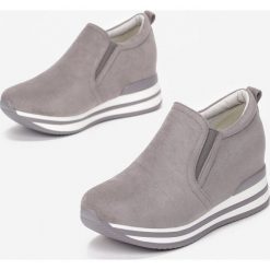 Szare Sneakersy Aegasana. Szare koturny damskie Born2be. Za 139,99 zł.