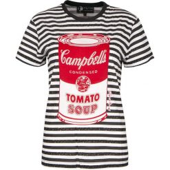T-shirt Andy Warhol by Pepe Jeans. Szare koszulki damskie Pepe Jeans, z nadrukiem, z jeansu, bez kołnierzyka, bez rękawów. Za 99,00 zł.