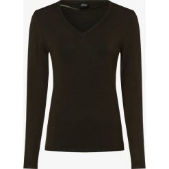 S.Oliver BLACK LABEL - Sweter damski, zielony. Czarne swetry damskie s.Oliver BLACK LABEL, s, bez wzorów, z wiskozy, bez rękawów, bez kaptura. Za 199,95 zł.