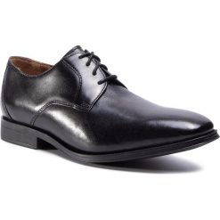 Półbuty CLARKS - Gilman Lace 261276548 Black Leather. Czarne buty wizytowe męskie Clarks, ze skóry, bez zapięcia. W wyprzedaży za 279,00 zł.