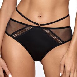 Brazyliany Annora Strappy. Brązowe majtki damskie marki Avalingerie, bez wzorów, z bawełny. Za 40,93 zł.