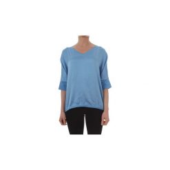 T-shirty z krótkim rękawem Manila Grace CLARA0. Niebieskie t-shirty damskie marki Manila Grace, bez wzorów, bez kołnierzyka. Za 746,53 zł.