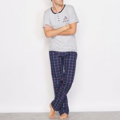 Piżamy męskie: Piżama z dwóch materiałów