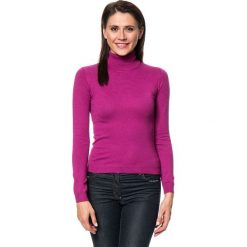 Golfy damskie: Sweter w kolorze fuksji