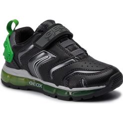 Sneakersy GEOX - J Android B. B J9444B 0BU50 C0016 S Black/Green. Czarne trampki chłopięce Geox, bez wzorów, ze skóry ekologicznej, na rzepy. Za 279,00 zł.