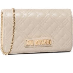 Torebka LOVE MOSCHINO - JC4247PP0AKA0110 Avorio. Brązowe torebki klasyczne damskie Love Moschino, bez wzorów, ze skóry ekologicznej, wizytowe, bez dodatków. Za 489,00 zł.