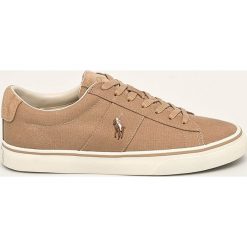 Polo Ralph Lauren - Buty. Brązowe sneakersy męskie Polo Ralph Lauren, ze skóry, na sznurówki. W wyprzedaży za 239,90 zł.