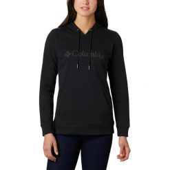 Bluza z kapturem Columbia Logo Hoodie 1895751010. Czarne bluzy damskie Columbia, xs, bez wzorów, bez rękawów, z kapturem. Za 244,99 zł.