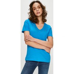 Tommy Hilfiger - Top. Niebieskie topy damskie marki TOMMY HILFIGER, s, z bawełny. Za 129,90 zł.