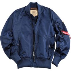 Męska kurtka Alpha Industries MA-1 TT 191103-07 - niebieski. Niebieskie kurtki męskie Alpha Industries, s, bez wzorów, bez kaptura. Za 587,99 zł.