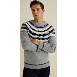 Mango Man - Sweter Mars. Szare swetry klasyczne męskie Mango Man, l, z elastanu, z okrągłym kołnierzem. Za 199,90 zł.